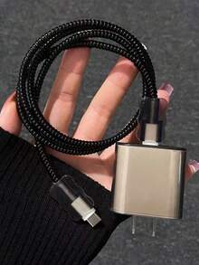 4件裝黑色TPU防震充電器保護套兼線材收納器，相容Apple 18W/20W充電器，可用作萬聖節禮物、聖誕禮物、冬季小禮物 - 透黑款 - 查看 10