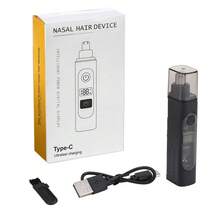 Hailicare 電動鼻毛修剪器，便攜式耳毛與鼻毛修剪器，可充電迷你鼻毛與耳毛刮鬍刀，專業無痛面部毛髮修剪器，男女通用，乾濕兩用 - 黑色 - 查看 12