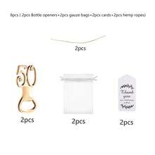 Baderke 50pcs 50th Birthday Bottle Opener Party Favor Set - View 10