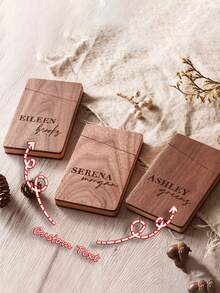 12/3/Pcs Custom Personalized Business Card Holders, Engraved Card Cases, Corporate Gifts, Unique Presents For Her, Christmas Gifts For Mom - Multicolor - View 1