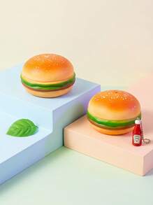 POKOJA LAND A Hamburger Squeeze Toy, Real And Cute, Stress Toy, Fidget Toy,Squishy Toy, Squishy Slow Rising,Toy For Teens, A Great Gift For Party, Birthday And Holiday. - Multicolor - View 2