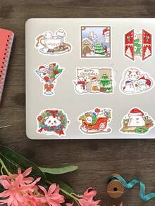 50 miếng nhãn dán ma nhỏ Giáng Sinh, decal ma Noel dễ thương để trang trí sổ tay DIY - Nhiều màu - Xem 3
