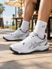 Asics Men's Volleyball Shoes GEL-TASK 5 Mesh Breathable Professional Competition Shoes 1071A130-100 - White/Light Green - View 1