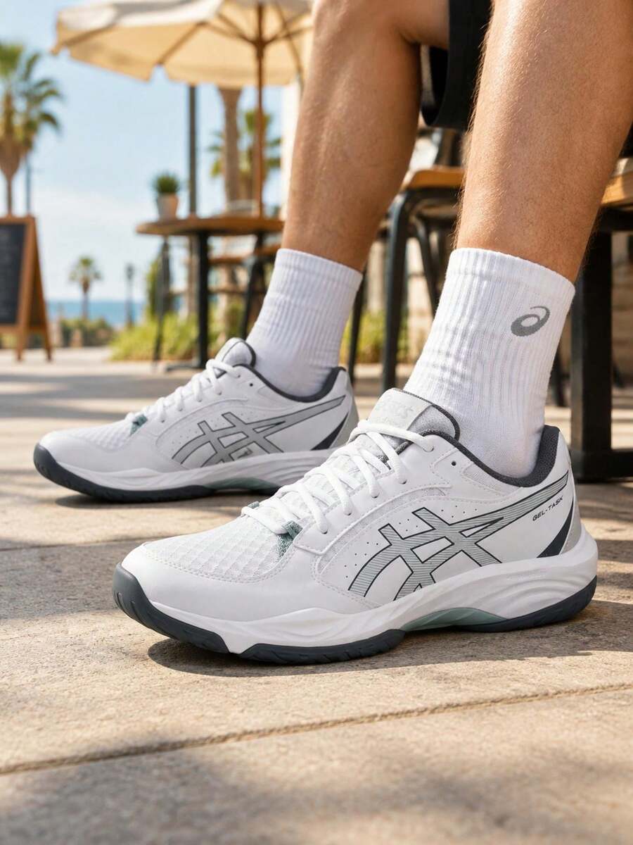 Asics Men's Volleyball Shoes GEL-TASK 5 Mesh Breathable Professional Competition Shoes 1071A130-100 - White/Light Green - View 1