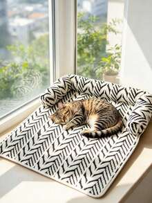 Pet Sofa Pad, Anti-Hair Furniture Protector, Machine Washable Non-Slip Pet Mat With Raised Backrest, Soft Herringbone Pattern Sleeping Pad, Suitable For Sofa, Window Sill And Floor, Ideal Resting Bed For Cats And Small Dogs, Keeps Pet Owners' Sofa Clean - Multicolor - View 3