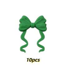 10pcs 37x27mm Macaron Color Curled Ribbon Bow Silicone Beads, Sweet Handmade Beaded DIY Beads For Pen, Keychain, Bag Pendant Decoration - bow tie - View 16