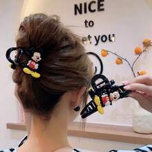 Disney 1pc Cartoon Mickey Mouse Hair Claw Clip, Large Hair Claw, Cute 3D Doll Design, Secure Non-Slip, Suitable For Half-Up / Updo Hairstyles, Versatile For Daily Commute And Outings, Fun Cartoon Accessory, Perfect Small Gift For Friends - Multicolor - View 4