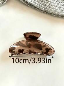 2个/1个 8厘米/3.15英寸 黑色/玳瑁色塑料发夹，时尚百搭优雅简约纯色发爪，适合日常佩戴、休闲、派对、通勤、海滩、度假 - 可用于扎马尾辫、盘发、洗脸、化妆、服装配饰 - 彩色 - 查看 3
