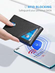 FOREVER MIYIN Men's RFID Blocking Carbon Fiber Bifold Wallet, Slim Minimalist Card Holder, Multi Card Slots, ID Window, Cash Pocket For Daily & Business Use - Multicolor - View 3