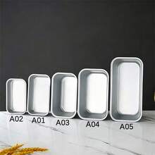 Khuôn nướng hình chữ nhật 4/5/6/7 inch, khay nướng đa năng bằng nhôm chống dính, dùng cho lò nướng nhiệt độ cao để nướng bánh mì và bánh ngọt hình chữ nhật, dụng cụ làm bánh nhà bếp cho lễ Eid Al-Adha, Eid Al-Fitr, Giáng Sinh và Valentine - khay nướng hình chữ nhật - Xem 2