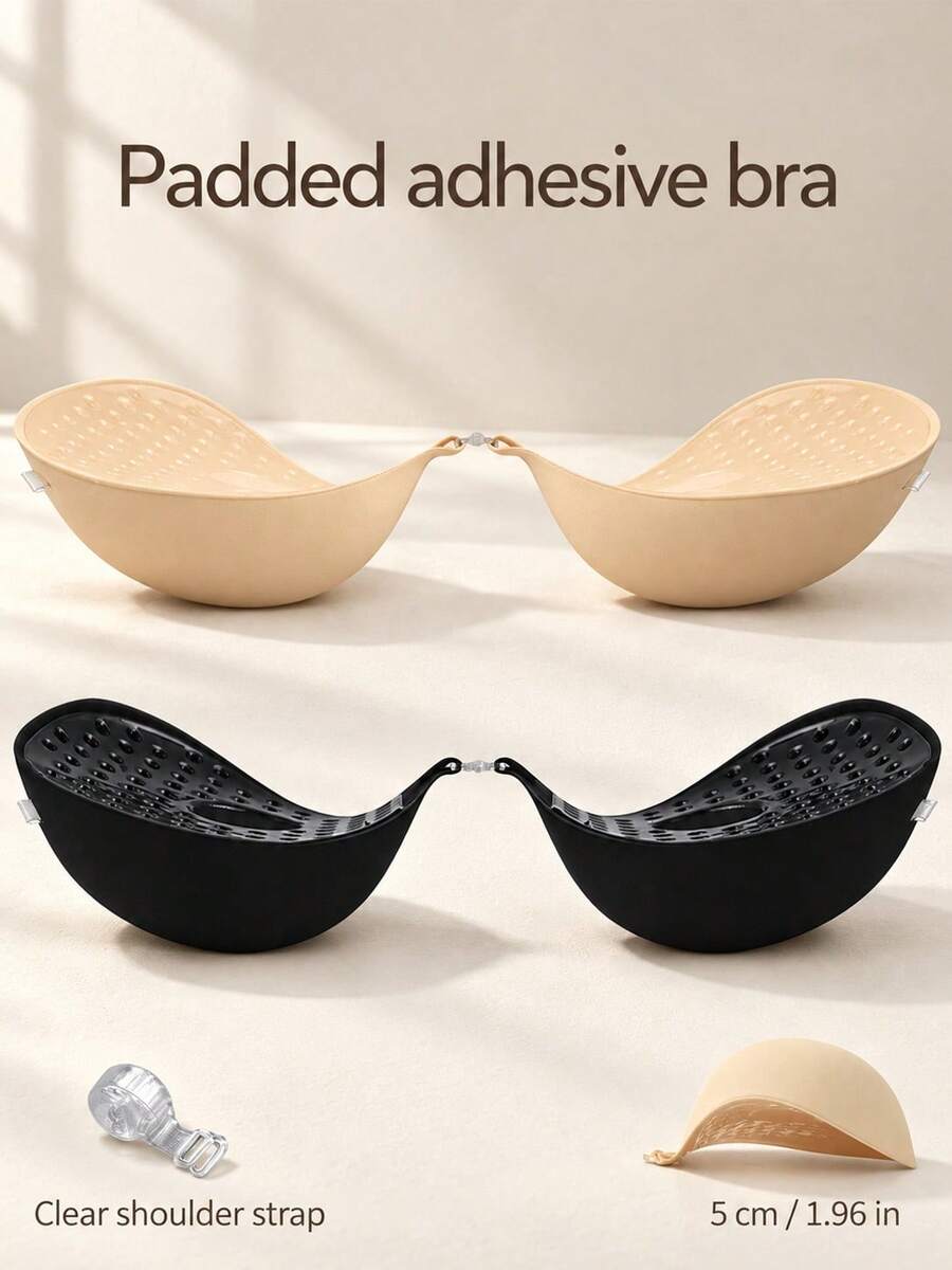 1pc Thick Invisible Adhesive Breast Lift Pads, Suitable For Dresses, Enhances Cleavage, Lifts And Shapes, Ideal For Petite/Small Bust - Multicolor - View 1