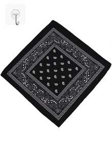 Syal Persegi Motif Paisley Unisex Ukuran Besar, 22 Inci, Berbagai Warna - A - View 11