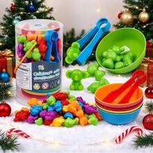 Children's Animal Counting Matching Koala Toy With Sorting Bowls, Fine Motor Skills Practice, Color Sorting Learning Activity, Hand-Eye Coordination - Multicolor - View 2