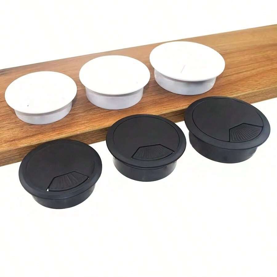 4 buah Penutup Lubang Kabel Plastik Meja 60mm untuk PC Komputer, Pengatur Kabel Bulat, Grommet Pengatur Kabel - A - View 1