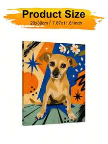 1pc Abstract Dog DIY Oil Painting By Numbers, Canvas Painting DIY Crafts, Adult Home Decoration, Holiday Gift. - Sets - View 10