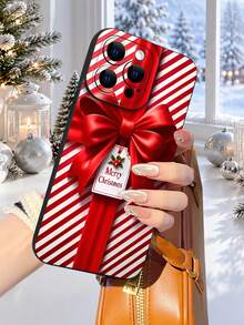 1pc 2D Printed Christmas Gift Pattern, Popular Creative Premium Design, Waterproof Durable Dustproof Fashion Minimalist With Camera Protection Black Matte Soft Touch Full Coverage Protective Phone Case, Compatible With: 18Pro Max/17Pro Max Phone Case/18Pro/17/17Pro/16promax/16/15/14/13/12/11/7/8/XR/XS/All Plus/Pro/Pro Max Series - Black - View 7