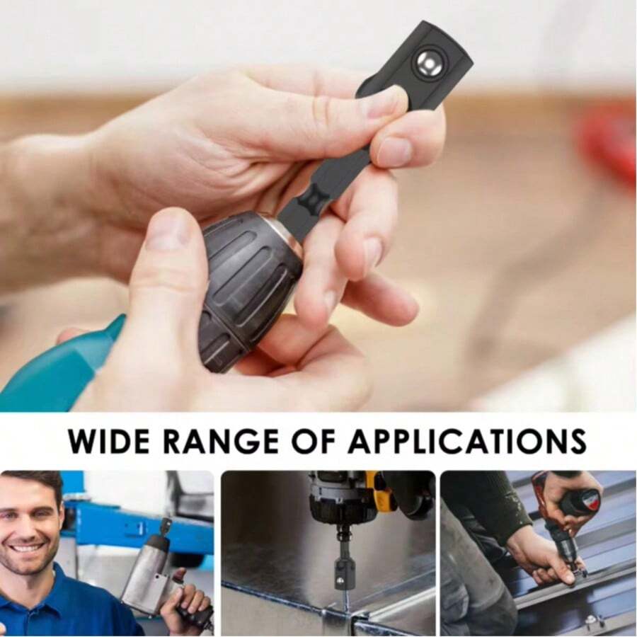 Industrial Grade 1/2 Square To 1/4 Hexagon Impact Wrench Drive Adapter Set, Heavy-Duty Hardened Ratchet Sleeve Converter, Quick Release High Torque Socket Conversion Hand Tool