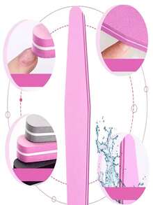 17Pcs Nail Art Kit, Grit Nail Buffer File, Multi Function Nail Art Brushes, Mixed Color Rhinestones Set For Manicure Decoration - Multicolor - View 4