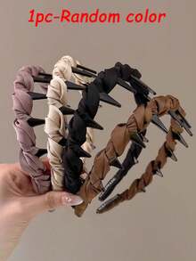 4/3/2/1pc Women's Exquisite Satin Woven Headband, Serrated Non-Slip Design, Elegant Hair Accessory, Autumn/Winter Daily Commute Wear, Hair Accessory Tool, Hair Accessory Set, Christmas/Valentine's Day Holiday Accessory, Holiday Gift - Multicolor - View 10