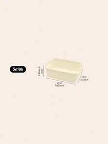 1pc/2pcs/3pcs Beige Desktop Storage Box, Suitable For Storing Cosmetics, Sundries, Snacks, Toys, Etc. Can Also Be Used As Storage Basket, Rectangular Storage Basket, Storage Box, Ladies Storage Box, Travel Supplies, Back To School Supplies, Dorm Storage Box - Multicolor - View 18