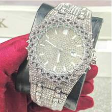 1PC European & American Fashion Men's Watch, Hip-Hop Personalized Heavy-Duty Full Rhinestone Thorn Design Starry Sky Quartz Watch With Business Calendar - one-size - View 10