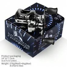 PRO BEROS PROBEROS Baitcaster Reels - UV Electroplating Process, 17Lb Drag System, Magnetic Brake System, Ergonomic Design - Silver - View 11