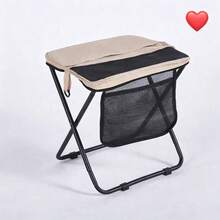 Portable Foldable Camping Stool, 120kg Weight Capacity, Lightweight Outdoor Chair With Side Mesh Pocket, Suitable For Travel, Fishing And Hiking, Lightweight And Durable - Multicolor - View 8