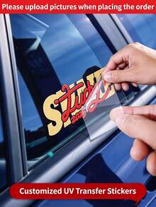 Large UV Transfer Stickers, Personalized Logo Decals, Suitable For Vehicles, Company Names, Office Walls, DIY Mixed Color Patterns, DIY Decoration, Vehicle Stickers, Creative Patterns, Halloween, Christmas Holiday Decorations - Multicolor - View 6