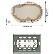 1PC Beige Abstract Line Border Pattern Living Room Rug, Modern Minimalist Wabi-Sabi Style Art Faux Cashmere Asymmetrical Wavy Shape Machine Washable Area Rug, Suitable For Daily Home/Housewarming/All Seasons Large Size Floor Mat, Aesthetic Home Decor - Multicolor - View 17