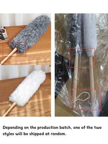 1/2pcs Household Electrostatic Dusting Duster, Extra Long Specialized Cleaning Tool, Feather Duster Brush, For Wall, Ceiling, Kitchen, Living Room, Bedroom, Hallway Dusting And Cleaning - Multicolor - View 12