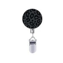 1pc Leopard Print Retractable ID Towel Clip, Retractable Kitchen Towel Rack With Retractable Rope Adhesive Towel Clip Holder, No Drilling RV Accessories, Kitchen Bathroom Towel Rack (Silver) - Leopard Print - View 12