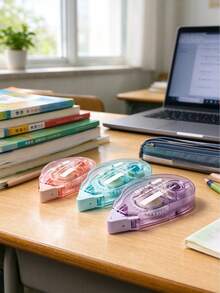 6pcs 6m Creative Correction Tape Set, Strong Adhesive, Student Stationery, Transparent Office Dot Glue - Multiple Styles - View 7