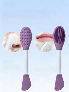 GUOXIAONIU Bàn chải rửa mặt hai mặt, bàn chải làm sạch da mặt đa năng tháo rời được, lông mềm, dễ tháo rời và rửa sạch, làm sạch sâu lỗ chân lông nhẹ nhàng cho rửa mặt hàng ngày - Nhiều màu - Xem 6