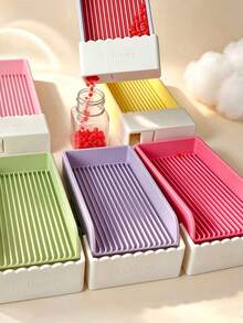 15 Tracks Lid Fuse Beads Shaker Tray, 6 Macaron Color Beads Shaker Tray For Fuse Beads Handmade Making, DIY Fuse Beads Handmade Crafts Auxiliary Tools - Perler Bead Scoop - View 4