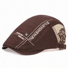 1 buah Topi Baret Pria dengan Motif Tengkorak, Topi Modis untuk Aktivitas Luar Ruangan, Topi Kasual Patchwork, Cocok untuk Perjalanan Musim Semi dan Gugur, Tahan Angin - beraneka warna - View 5