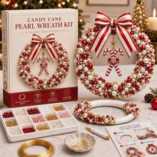 Nativity Pearl Wreath Kit, DIY Beaded Wreath Making Kit, DIY Christmas Pearl Wreath Kit - Set - View 9