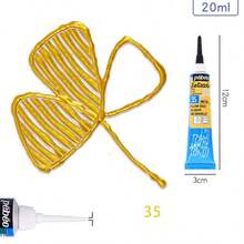 3D Embossed Outline Pen, Suitable For Glass, Ceramic, Textiles, 1mm/4mm Fine Tip Metal Paint Pen, 24 Colors, Natural Drying Without Baking, Waterproof Handmade Paint, 20ml Glass Paint Bottle, DIY Hand-Painted Wine Glass, Ceramic, Metal, Acrylic, Outline Pen - Single Piece - View 62