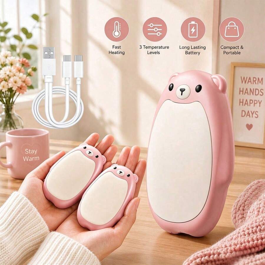 2000mAh Rechargeable Hand Warmer, 3-Level Magnetic Adjustable Electric Hand Warmer, Portable Outdoor Activity Hand Warmer, Long-Lasting Warmth, Gift Set