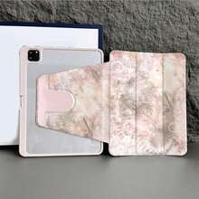 夢幻粉色復古字母與氣泡疊加保護平板保護套，附筆槽，相容 iPad 11 (A16 2025)、自動休眠/喚醒功能，相容 5/5PRO/6/6PRO/7/7PRO、 Matepad、Honor Pad - 彩色 - 查看 8