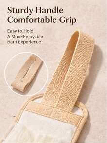 Long Double-Sided Frosted Bath Back Scrubber Strap With Easy-Grip Handle, Deep Cleaning Body Exfoliating Back Wash Cloth, Reusable Bath Accessory For Men And Women Daily Shower And SPA Use - Multicolor - View 4