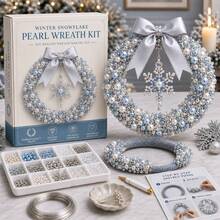 Nativity Pearl Wreath Kit, DIY Beaded Wreath Making Kit, DIY Christmas Pearl Wreath Kit - Set - View 11