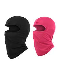 1pc Or 2pcs Unisex Solid Color Pullover Balaclava Outdoor Cold-Proof Face And Neck Cover Windproof Cycling Mask Warm, Suitable For Daily Outings, Matching Clothes, Cycling, Etc. - Multicolor - View 4