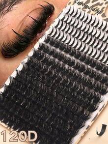 Manga Lash Clusters, 220Pcs 2-In-1 Spiky Anime Individual Eyelashes, 120D Volume Lashes + Spike Bottom Lashes, 10-19mm Thick Fluffy Faux Mink DIY Lash Extensions At Home For Cosplay Daily Makeup - DD - View 2