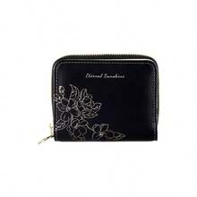 Gold Foil Floral Women's Wallet, Large Capacity Multi-Card Slot Card Holder, New Coin Purse Zipper Bag, Cross-Border - Multicolor - View 12