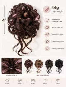 Dragon Whisker Bun Hairpiece, A Hair Accessory For Women To Wear Daily, Creating A Natural, Voluminous, And Curly Hairstyle - Multicolor - View 4