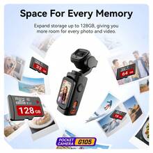 Pocket Camera G105, 1080P HD Video Kids Action Camera, 270° Rotatable Lens, 5X Digital Zoom, Built-In Flashlight, 1.47" IPS Screen, 120 Mins Recording, Portable Mini Vlog Camera For Travel Outdoor Recording - View 10