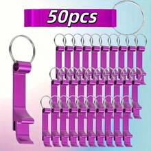 10/30/50/100pcs Customized Engraved Metal Bottle Opener Keychain - Can Engrave Name Or Text, Bulk Boxed, Perfect For Wedding, Birthday, Company Gift And Party Favor; Customizable - Multicolor - View 39