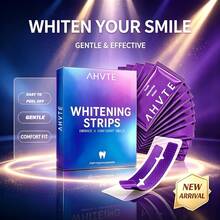 AHVTE 14片美白牙貼，適合敏感牙齦，紫色，去除黃漬，有效改善牙色，亮白笑容，琺瑯質 - 打條 - 查看 19