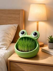 Cute Frog Shape Plants Planter, Creative Cartoon Frog Flower Pot, Small Resin Plant Pot For Indoor Desktop Home Decor, Unique Animal Planter Gift For Plant Lovers - One Size Fits All - View 4