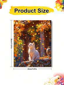 1pc Cat Pattern DIY Oil Painting By Numbers, Canvas Painting DIY Crafts, Adult Home Decoration, Holiday Gift. - Sets - View 9